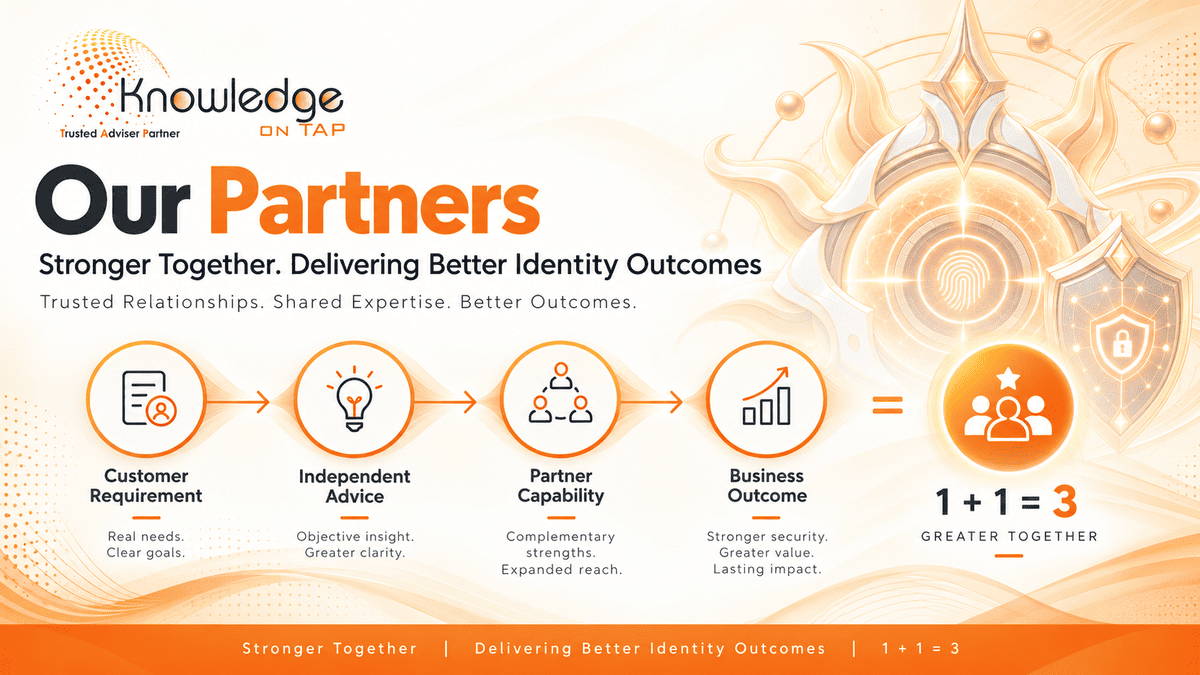 Our Partners — Customer Requirement, Independent Advice, Partner Capability, Business Outcome (1 + 1 = 3)